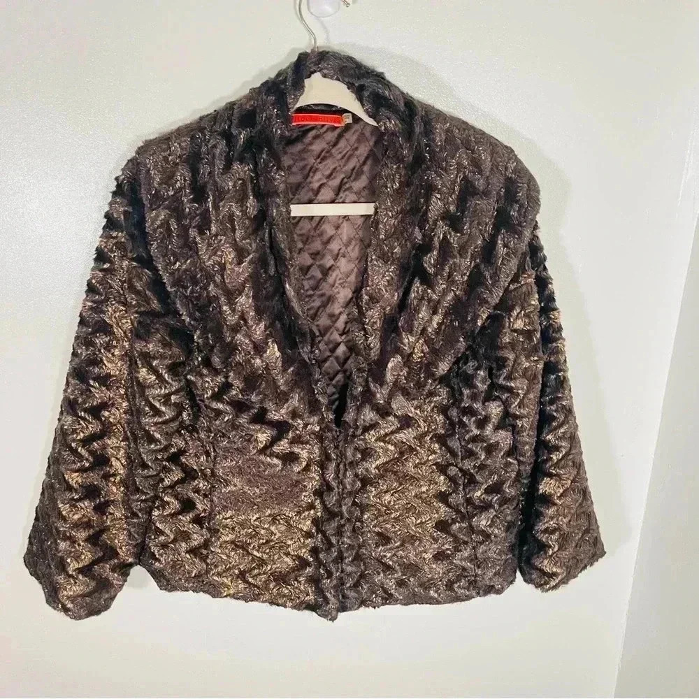 Alice + Olivia Zigzag Pattern Teddy Jacket - image 4